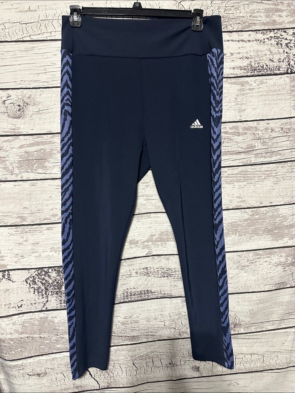 adidas Navy Track Pants with Purple Side Panels